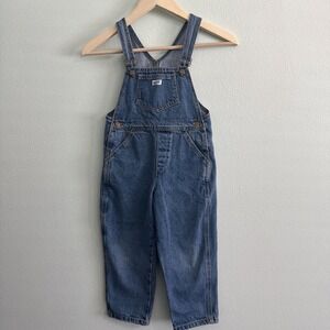 Vintage 80s/90's Baby Guess Jeans Overalls Size 6 Blue Denim Logo Retro Mall USA